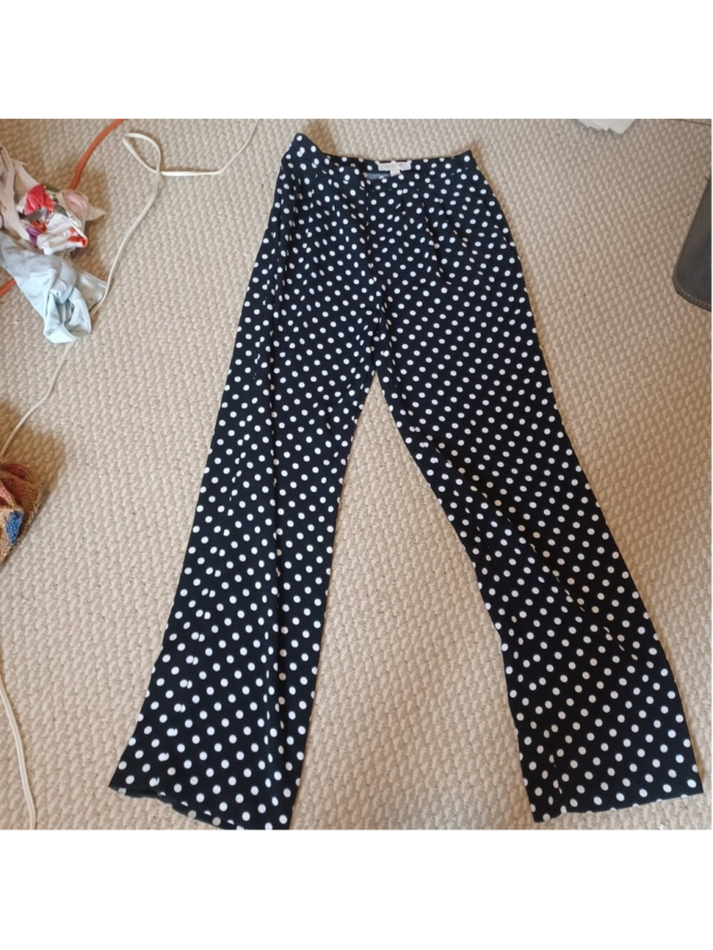 Michael Kors Wide or straight leg‎ polka dot pants 6